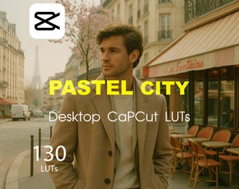 Paris-Film-LUTs für CapCut (Desktop) — 130 .cube | Rec.709 + Log | Französischer Kinolook