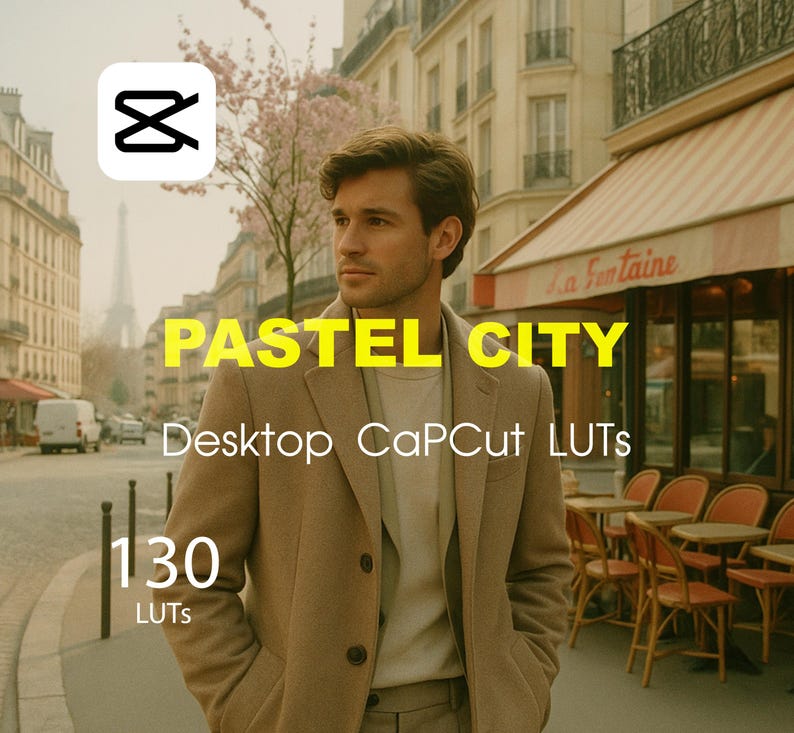 CapCut Desktop LUTs — Pastel City Paris (130) | Soft Film | Rec.709 .cube image 1