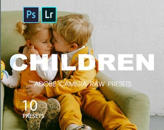 10 Children Portrait Photography Presets, Desktop Lightroom (ACR, XMP)