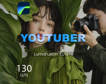 130 Cinematic LumaFusion LUTs | YouTuber Video Color Grading (Digital Download)