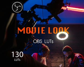 Cinematic Film Color LUTs – 130 Movie Looks for OBS (Digital Download)
