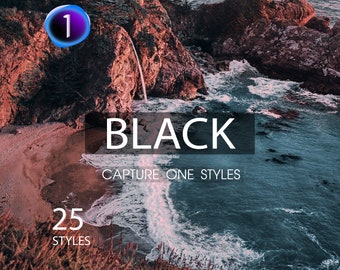 Black Capture One Styles, Presets (25 .costyle files)