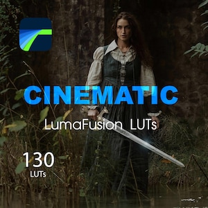 Cinematic — 130 LumaFusion LUTs (Rec.709 .cube) | Film Color Pack | C-Log / DJI D-Log  |