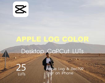 Lightweight Apple LOG LUTs for CapCut Desktop (25) — Cinematic Film Look, Natural Skin Tones