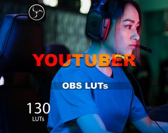 130 OBS Studio LUTs | Webcam & Camera Color Grading (Digital Download