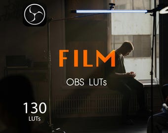 FILM — 130 OBS LUTs for Streaming | Cinematic Film Look | Skin-Tone Friendly | Rec.709 .cube