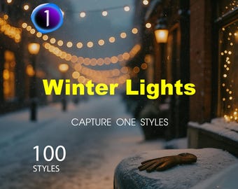 Capture One Style Winter Lights (100) | Xmas Indoor / Warm Film | .costylepack | C1 22–23+