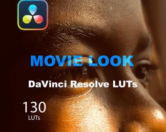 DaVinci Resolve Movie LUTs, Cinematic Color Grading (Digital Download)