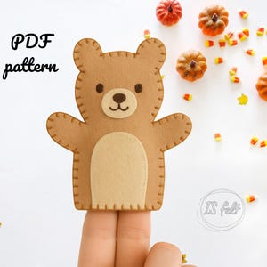 Felt Bear. PDF pattern . Create a cute, simple felt bear using basic sewing techniques. Perfect for beginners! FeltCraft  DIY Handmade