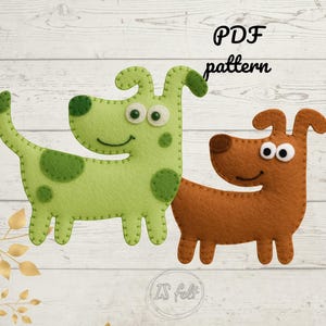 Felt Dog. PDF pattern . Create a cute, simple felt Dog using basic sewing techniques. Perfect for beginners!FeltCraft  DIY Handmade