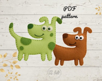 Felt Dog. PDF pattern . Create a cute, simple felt Dog using basic sewing techniques. Perfect for beginners!FeltCraft  DIY Handmade