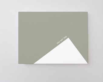 Canvas 'You Got This' Print: Motivating Wall Sign, Small Subtle Text, Customizable Art Gift