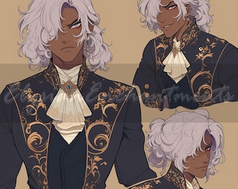Adoptable - Nobleman Aristocrat Human Bishounen Anime Male, Unique Original Character Roleplaying Reference, Adopt Artwork