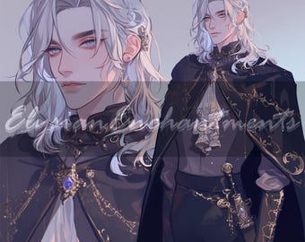 Adoptable - Nobleman Aristocrat Human Bishounen Anime Male, Unique Original Character Roleplaying Reference, Adopt Artwork