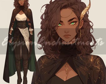 Adoptable - Magical Female Ranger Huntress Elven Goddess Girl, Unique Original Character Roleplaying Reference, Adopt Artwork