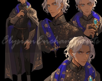 Adoptable - Nobleman Aristocrat Human Bishounen Anime Male, Unique Original Character Roleplaying Reference, Adopt Artwork