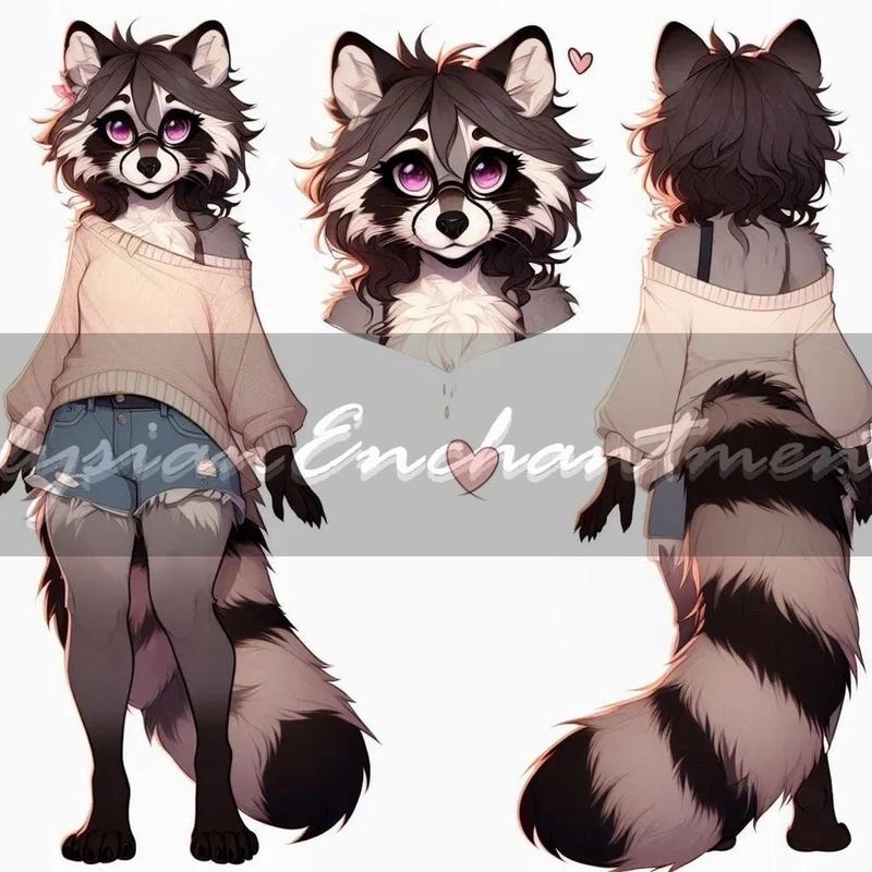 Raccoon Furry Art - Etsy