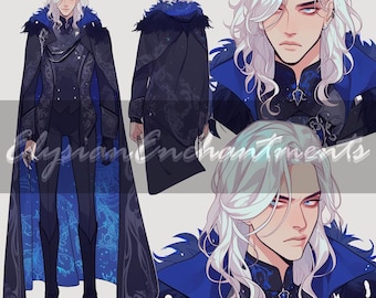 Adoptable - Nobleman Aristocrat Human Bishounen Anime Male, Unique Original Character Roleplaying Reference, Adopt Artwork