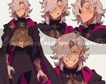 Adoptable - Nobleman Aristocrat Human Cranky Anime Male, Unique Original Character Roleplaying Reference, Adopt Artwork