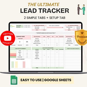 CRM Template, Client Tracker for Small Business, Lead Tracker, CRM Dashboard, Google Sheets, Leads Template, Client Management