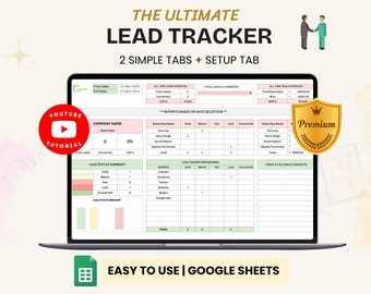 Google Sheets CRM Lead Tracker pour les petites entreprises, feuille de calcul de gestion des ventes et des clients