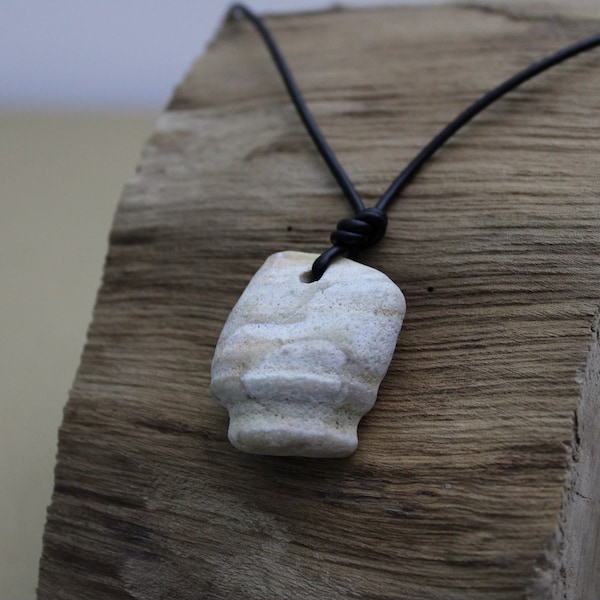 Beach stone necklace Sea stone necklace Beach stone jewelry