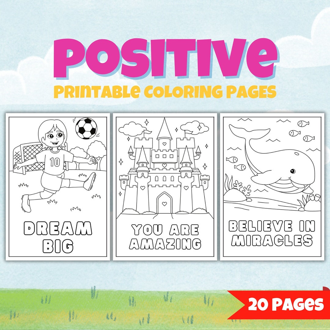 Positive Quotes Coloring Pages Coloring Pages for Kids Printable