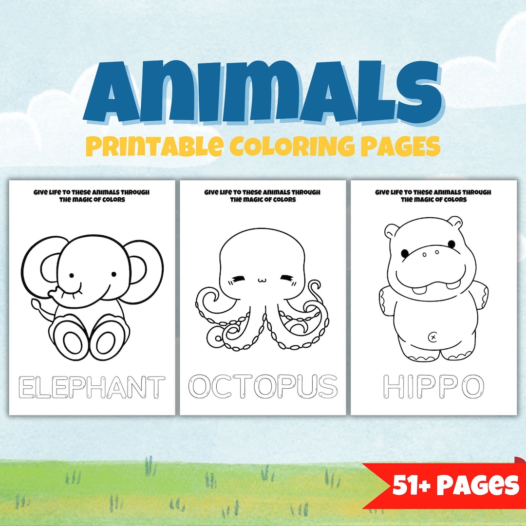 Animals With Names Coloring Pages for Kids Coloring Pages for Kids