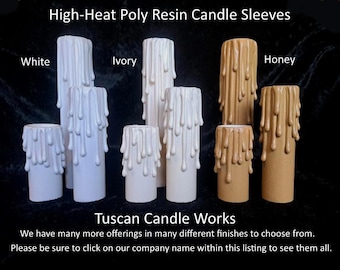 E12 Candelabra Resin Candle Cover: High-Heat Chandelier Socket Sleeve