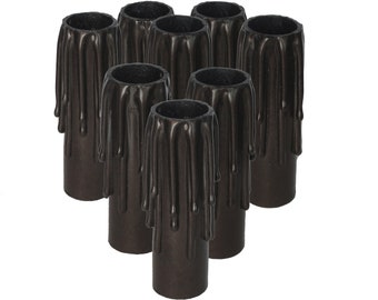 Bronze Resin Chandelier Candle Cover - E12 Candelabra Base