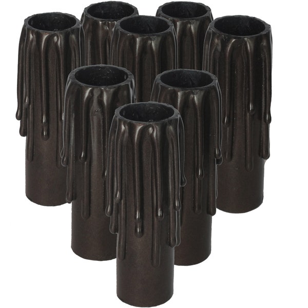 Choose your height Bronze high heat resin candle cover candelabra base E12 chandelier socket cover candle sleeve slips over 3/4" sockt 1 pc