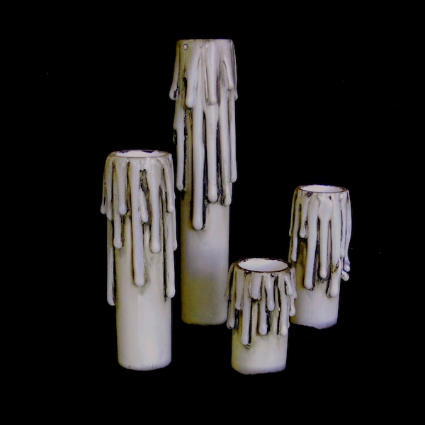 Choose your height French Gothic hi-heat resin candle cover candelabra base E12 chandelier socket covers candle sleeves slips over 3/4"sockt