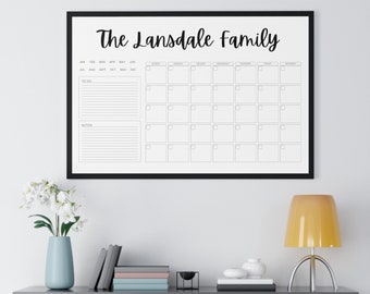 Custom Family Calendar | Personalized Calendar | Dry Erase | Planning Center | Family Command Center