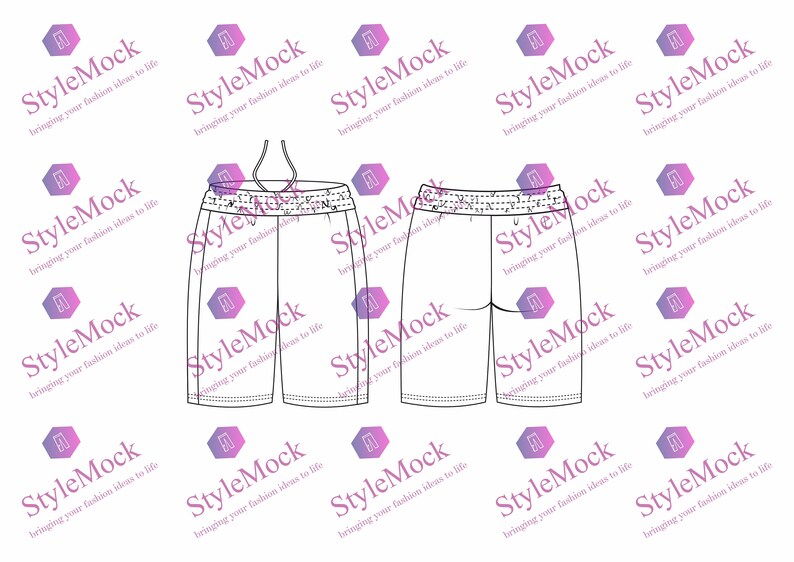 Front Loader Vector Graphics Soccer Shorts Vector Mockup – Fashion Flat Drawings (ai, Svg, Png, Pdf ...