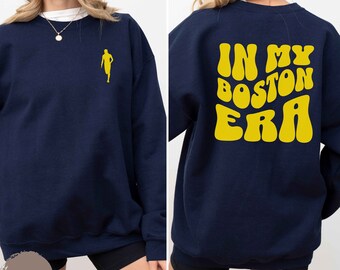 In My Boston Era Sweatshirt For Marathoner, Boston Qualifier Trendy Hoodie, Cute Gift For Runner, BQ Marathon Female Runner On Sweatshirt