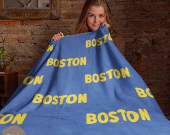 Boston Recovery Blanket For Marathoner, Cute Gift For Woman Runner, Boston Qualifier Warm Cover Up, BQ Man Woman Souvenir, In My Boston Era