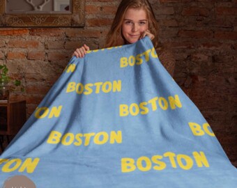 Boston Recovery Blanket For Marathoner, Cute Gift For Woman Runner, Boston Qualifier Warm Cover Up, BQ Man Woman Souvenir, In My Boston Era