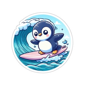 サーフィンペンギンステッカー
