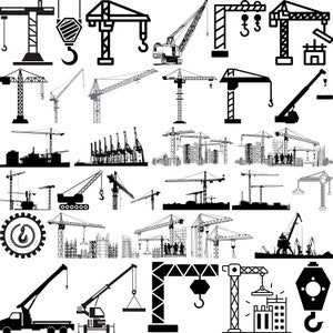 Crane Rigging Svg Construction Crane SVG Bundle, Crane Vector, Building Crane Svg, Crane ...