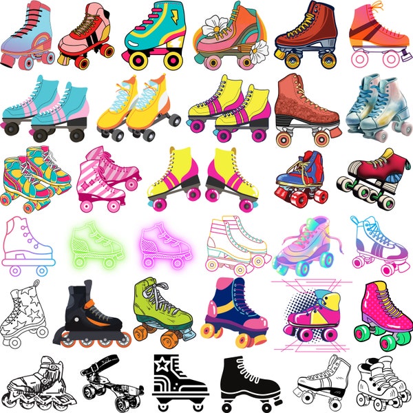 Roller Skating svg bundle, Skating svg, skating Svg file, Roller derby, Skate vector, Roller skate design, Cricut, Roller Skate Clipart,