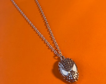 Marvel’s Spiderman Face Necklace - Peter Parker Themed Necklace