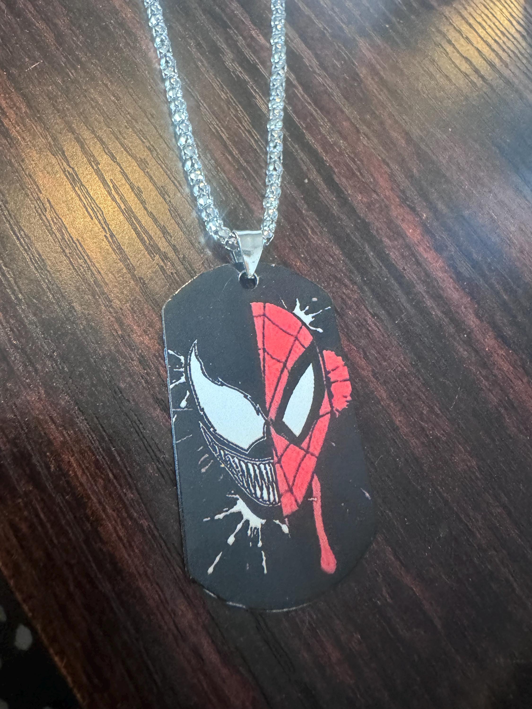 Spiderman & Venom Dogtag Necklace - Marvel Fan Gift - Etsy
