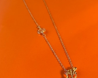 Marvel’s Spiderman Gold Web Necklace - Peter Parker Themed Necklace