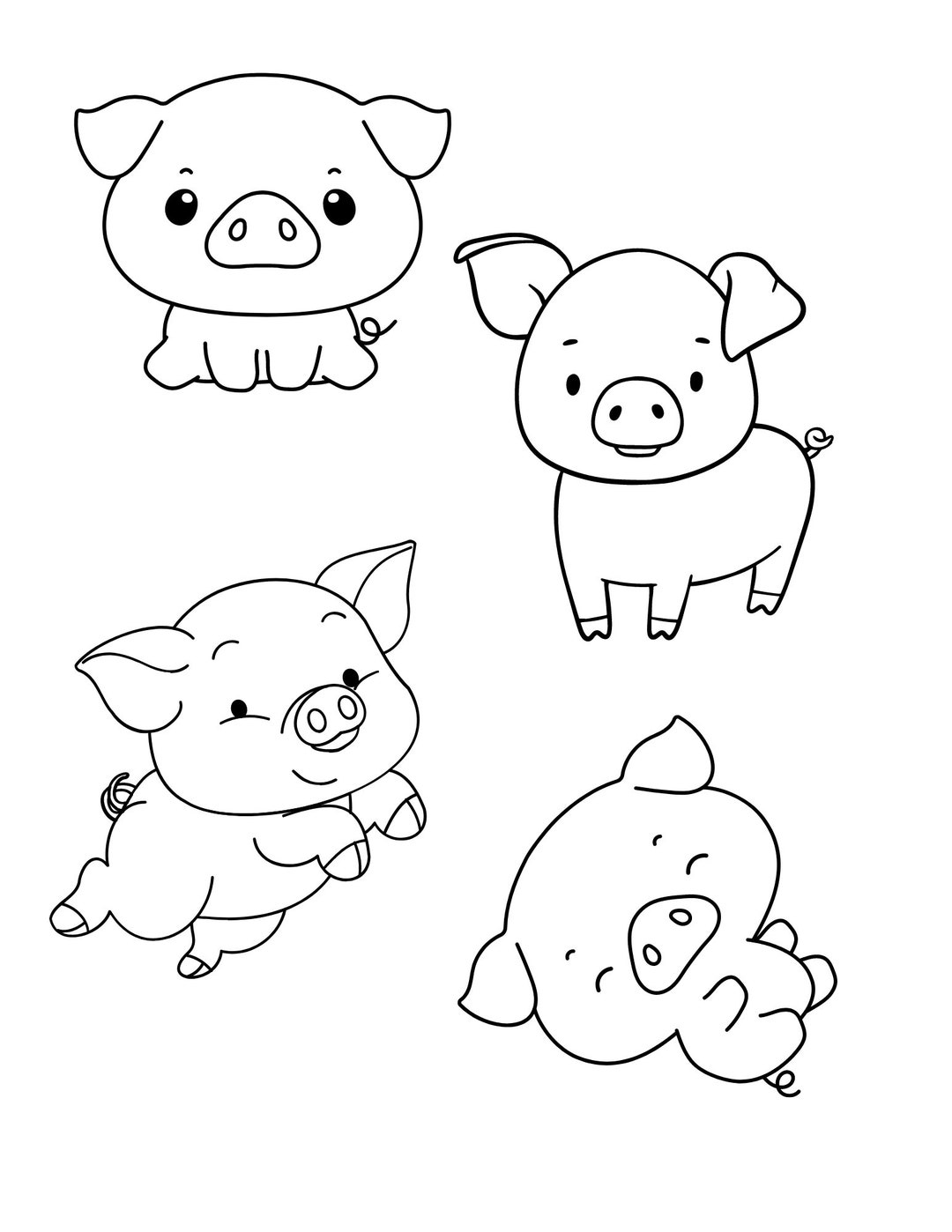 Kids Toddler Farm Animal Coloring Pages - Etsy