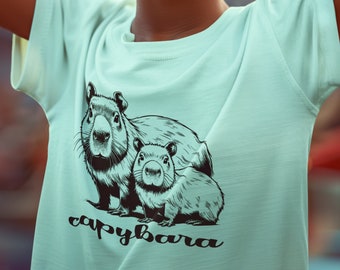 Capybara Youth Tshirt Capybara Shirt Kids Capybara Short Sleeve Tee