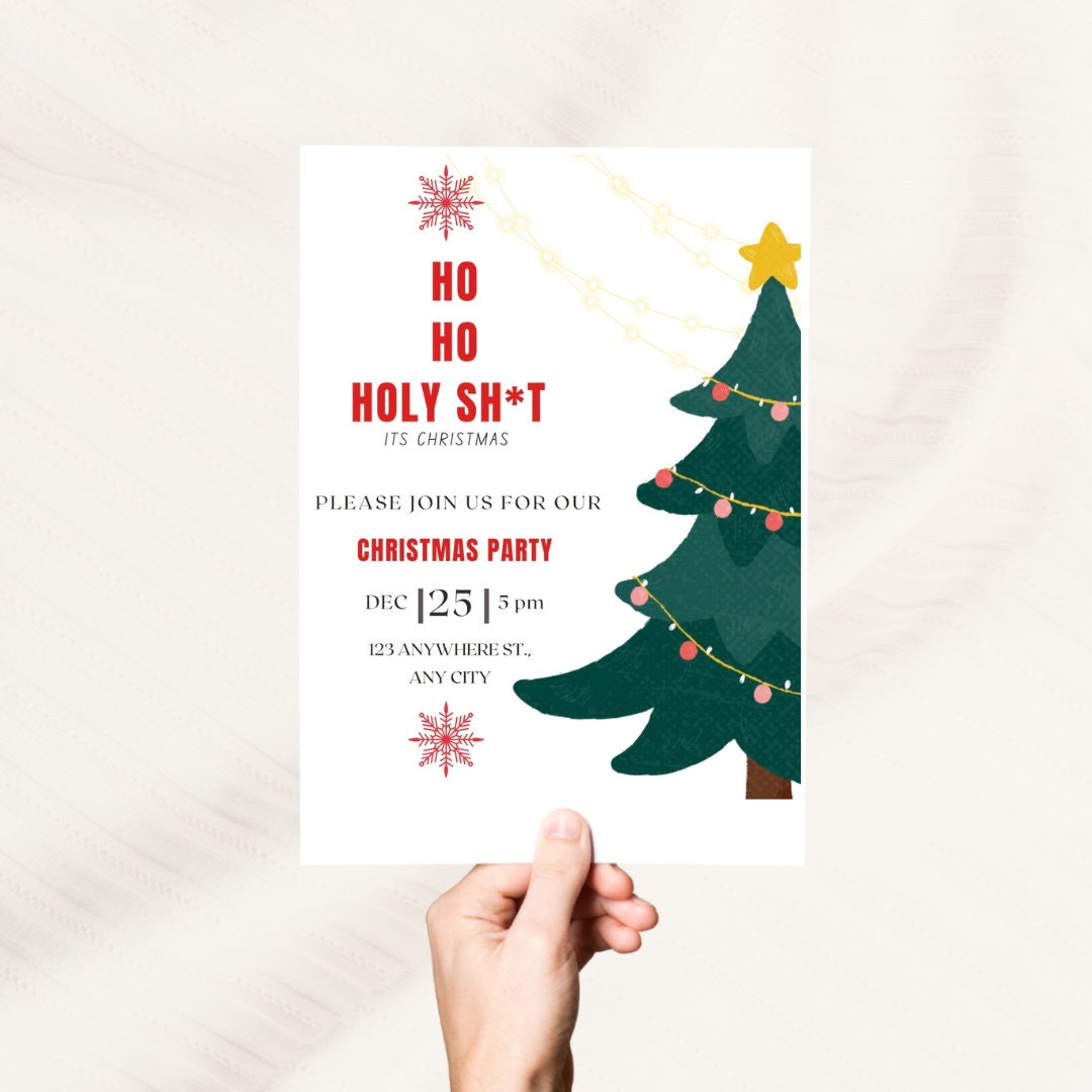 Funny Christmas Invitation - Etsy