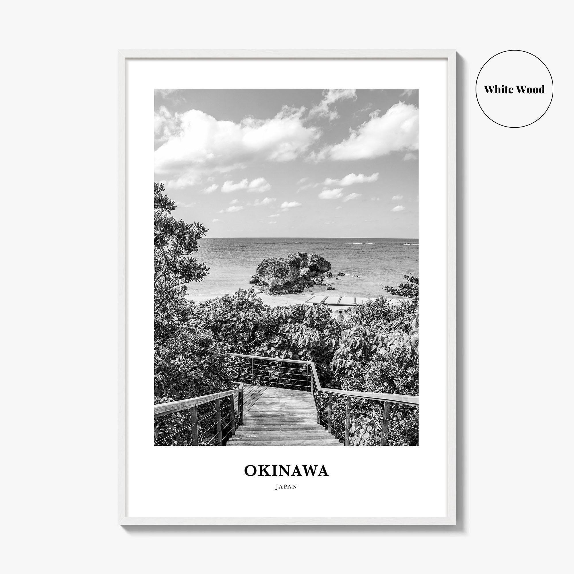 Okinawa Photo Print Black and White, Japan Poster, Ryukyu Islands