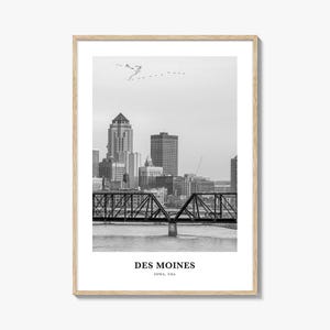 Des Moines Wall Art No 1, Des Moines Wall Decor, Des Moines Poster, Des Moines Home Decor, Des Moines Travel Gift, Des Moines Travel Print