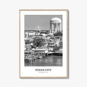 Ocean City Wand Kunst New Jersey, Ocean City Wand Dekor, Ocean City Poster, Ocean City Wohnkultur, Ocean City Reisegeschenk, Ocean City Reise