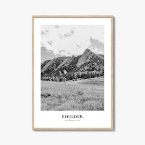 Boulder Wall Art No 1, Boulder Wall Decor, Boulder Poster, Boulder Home Decor, Boulder Travel Gift, Boulder Travel Print